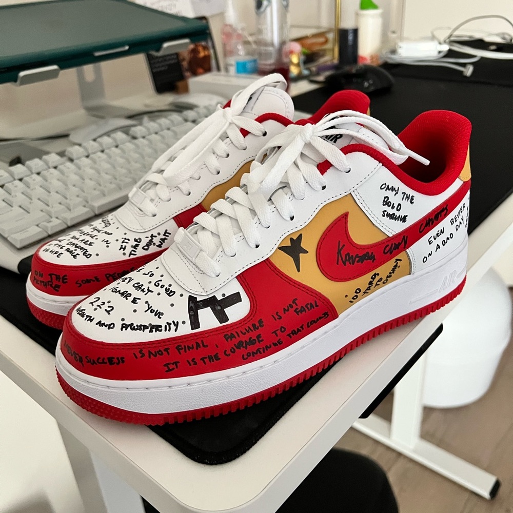 Kansas City Chiefs Air Force Ones with Art